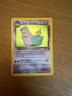 Pokemon Dark Slowbro TCG Team Rocket Holo Card 12/82 Unlimited Rare - Image 1