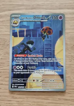 Pokemon Team Rockets Orbeetle illustration Rare Destined Rivals 198/182 NM+ - Image 1
