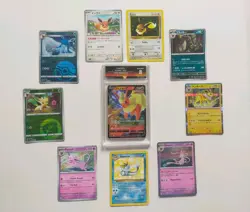 Complete Eeveelution Pokemon Bundle Flareon V Slab Umbreon Jolteon Vintage Card - Image 1