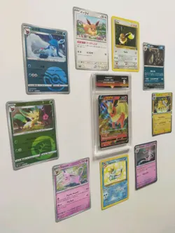 Complete Eeveelution Pokemon Bundle Flareon V Slab Umbreon Jolteon Vintage Card - Image 3