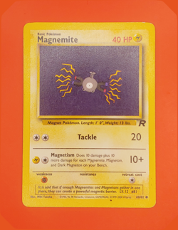 Magnemite 60/82 Common Unlimited - Team Rocket Set - LP Condition Pokemon Card - Image 1
