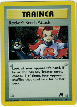 Rocket's Sneak Attack 16/82 Holo Lp / NM Pokemon Card HQ scan - Image 1