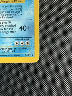 Pokemon Blastoise 2/102 Base Set Heavy Play Unlimited Holo Rare Card - Image 4