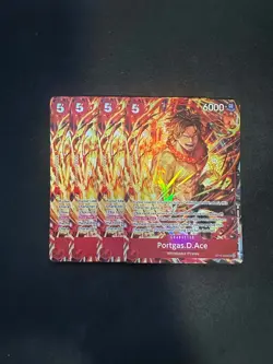 Portgas.D.Ace ST15-005 Illustration Box Vol. 5 Promo 4 Card Play Set Lot - Image 1
