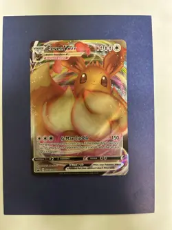 Pokemon TCG Eevee VMAX SWSH087 Black Star Promo Full Art Holo Card - Image 1