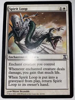 Magic The Gathering MTG SPIRIT LOOP Time Spiral MP Moderately Played - Image 1