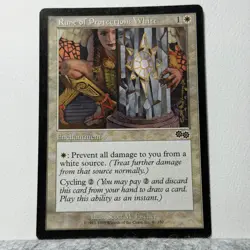 RUNE OF PROTECTION: WHITE 41 COMMON URZA'S SAGA MAGIC: THE GATHERING LP - Image 1