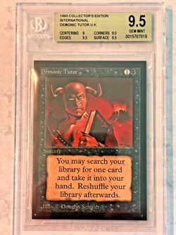 MTG BGS 9.5 Demonic Tutor Collector's Edition International (9,95,95,95) CE IE - Image 1