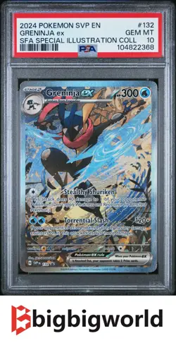 Pokemon TCG 2024 SVP Black Star Promo Greninja ex #132 PSA 10 - Image 1
