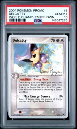 2004 POKEMON WORLD CHAMPIONSHIPS PROMO TEAM RUSHDOWN DELCATTY 5 PSA 10 ⭐POP 2⭐ - Image 1
