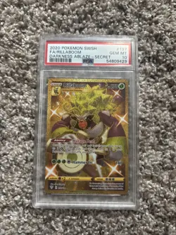 Pokemon Rillaboom Darkness Ablaze Secret Rare Full Art #197 PSA 10 Gem Mint - Image 1