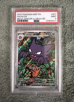 POKEMON 2025 MEGA EVOLUTION PROMO HAUNTER PROMO 027 PSA 9 - Image 1