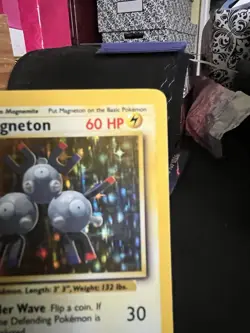 Pokemon Magneton Base Set Holo Rare 009/102 1999 60 HP English - Image 3