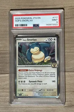 Hop's Snorlax - SV Journey Together 2025 - POKEMON #117 PSA 9 - Image 1