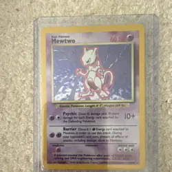 Pokemon Mewtwo 10/102 Base Set Holo Rare 1999 Basic HP 60 Ken Sugimori - Image 1