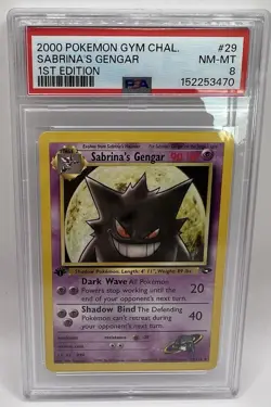 Pokemon Sabrina's Gengar 29/132 Gym Challenge 1st Edition Rare Regular PSA 8 - Image 1