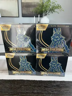 Pokemon Mega Evolution Lucario Elite Trainer Box 4 Boxes English TCG - Image 1