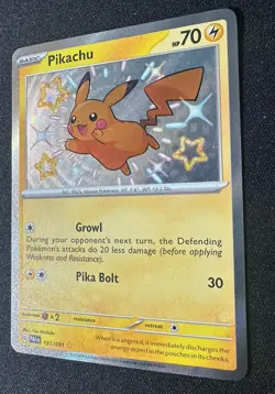 Pikachu 131/091 Holo Shiny Rare SV Paldean Fates 2024 Pokemon - Image 2