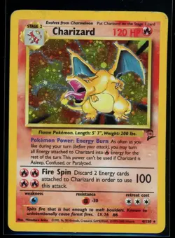 Charizard 4/130 Base Set 2 Holo Foil Rare 2000 WoTC Pokemon - Image 1