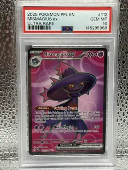 Pokemon Mismagius ex Ultra Rare Holo Me02: Phantasmal Flames 112/094 PSA 10 - Image 1
