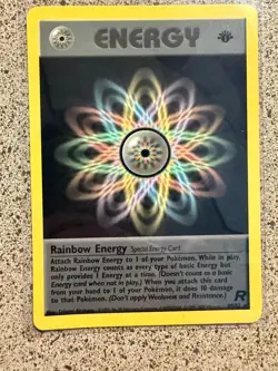 RAINBOW ENERGY 80/82 R TEAM ROCKET POKEMON UNLIMITED NM/M - Image 1
