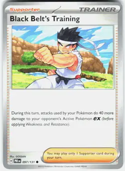 Black Belt's Training Pokemon Prismatic Evolutions 097/131 NM - Image 1