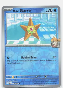 Misty's Staryu Reverse Holo Pokemon SV10: Destined Rivals 046/182 NM - Image 1