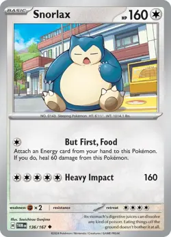 Snorlax Pokemon SV06: Twilight Masquerade 136/167 NM - Image 1