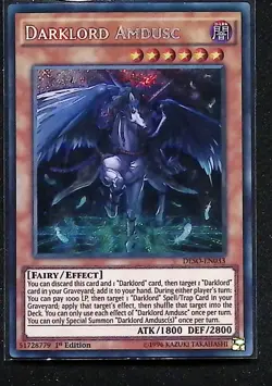 Darklord Amdusc - DESO-EN033 - Secret Rare - 1st Edition Yugioh - Image 1