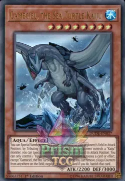 1st ed Gameciel, the Sea Turtle Kaiju ultra rare DUDE-EN037 Yugioh - Image 1