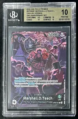 BGS 10 One Piece OP09-081 L - Marshall.D.Teach - ENG - Foil - Graded - Image 1