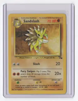 SANDSLASH - Fossil Set - 41/62 - Uncommon - Pokemon Card - Unlimited - NM - Image 1