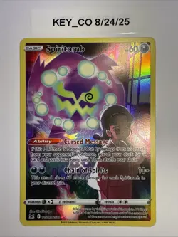 Pokemon Spiritomb TCG Lost Origin Trainer Gallery Holo Ultra Rare Card TG09/TG30 - Image 1