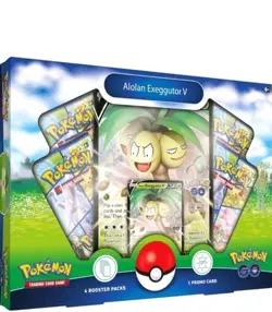 Pokemon GO TCG Trading Card Game: Alolan Exeggutor V Box - 4 Booster Packs - Image 1
