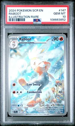Raboot Illustration Rare Illustration Rare 147/142 Pokemon TCG PSA 10 - Image 1