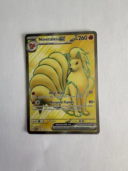 Ninetales EX 186/165 Ultra Rare Full Art Pokemon TCG MEW V 260 HP - Image 2