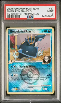 2009 Pokemon Platinum Supreme Victors #27 Empoleon Fb League Crosshatch PSA 9 - Image 1