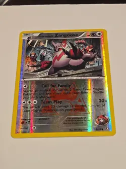2015 Pokemon Team Magma's Zangoose Double Crisis Reverse Holo 22/34 MP - Image 2