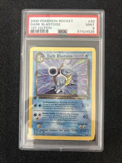 Pokemon 2000 Dark Blastoise 20/82 1st Edition Team Rocket PSA 9 - Image 1