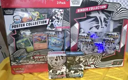 Pokemon Black Bolt & White Flare Poster/Binder Collection + White/Black Bundles - Image 1