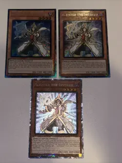 3x Aleister the Invoker 1st Ed Prismatic Collector's Rare RA04-EN024 Playset - Image 1