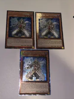 3x Aleister the Invoker 1st Ed Prismatic Collector's Rare RA04-EN024 Playset - Image 2
