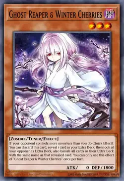 YUGIOH RA03-EN014 Ghost Reaper & Winter Cherries VER 1 Secret Rare 1st Edition N - Image 1
