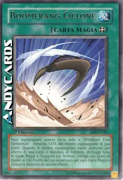 BOOMERANG CICLONE • (Cyclone Boomerang) • Rara • SOI IT042 • 1Ed • Yugioh! - Image 1