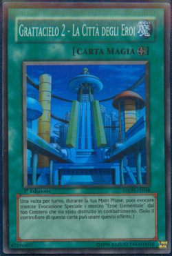 GRATTACIELO 2 - LA CITTA DEGLI EROI • Super R • STON IT048 • Unl • Yugioh! - Image 1