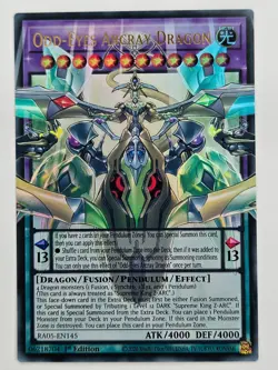YuGiOh Rarity V 5 RA05-EN145 Odd-Eyes Arcray Dragon (extended art) Ultra Rare - Image 1
