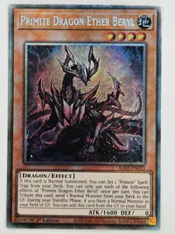 YuGiOh Rarity V 5 RA05-EN033 Primite Dragon Ether Beryl Starlight Rare - Image 1