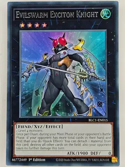 Yu Gi Oh - BLC1-EN015 Evilswarm Exciton Knight - Silver Ultra Rare - Image 1