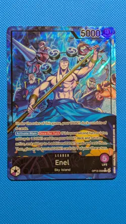One Piece Adventure On Kami's Island Enel OP15-058 Leader Alt Art English - Image 1