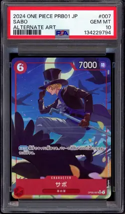 2024 One Piece PRB01 Japanese Alternate Art Sabo #007 PSA 10 GEM MINT - Image 1